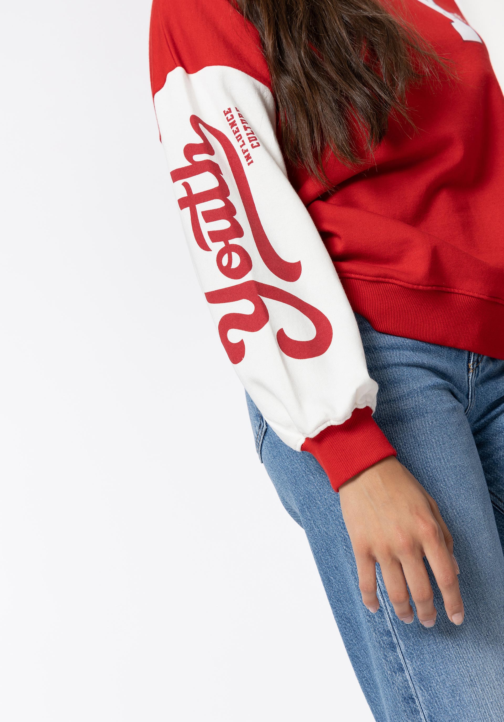 Sweatshirt Bicolor com Estampado