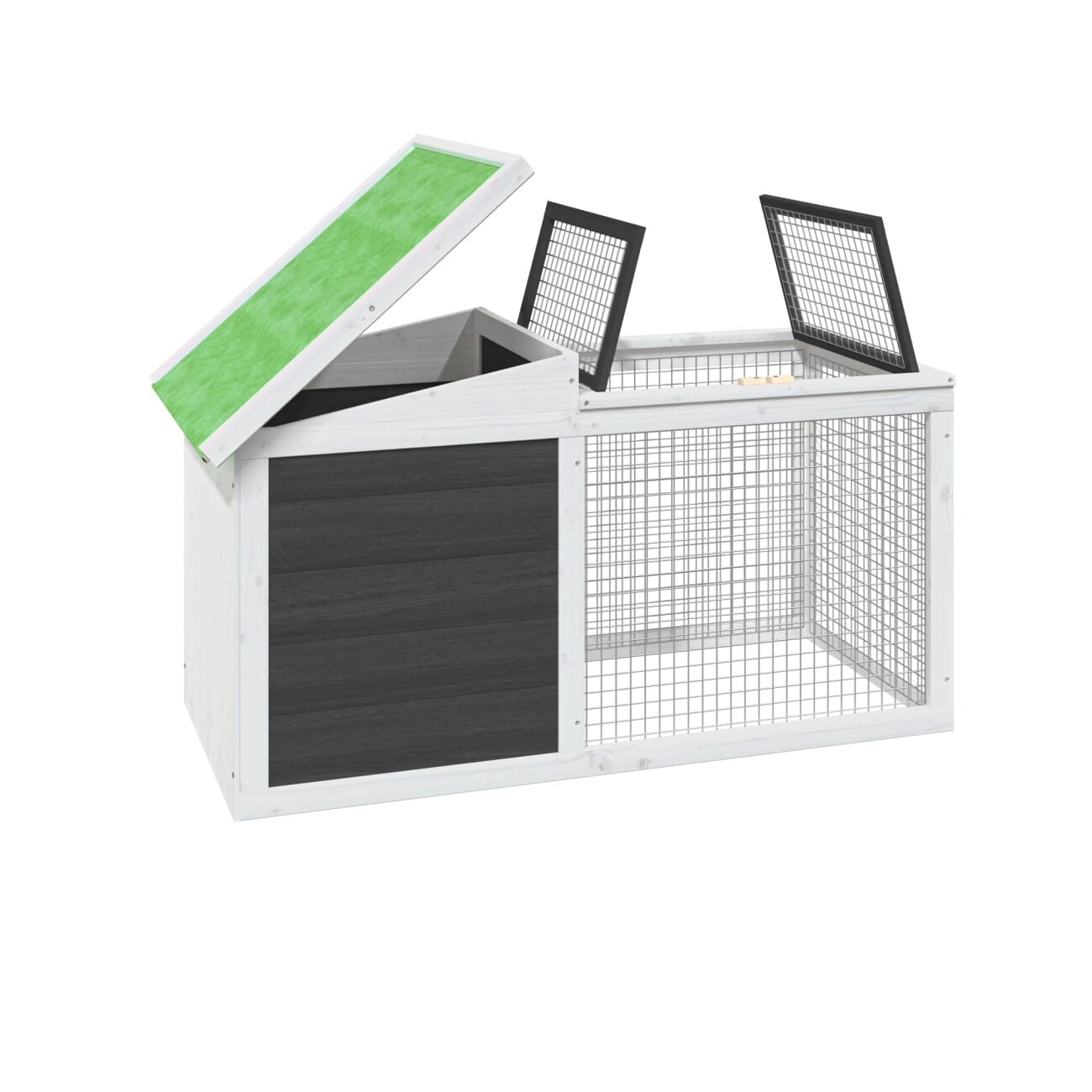 VidaXL Kaninchenstall 100,5x54x55cm (L x B x H) grau