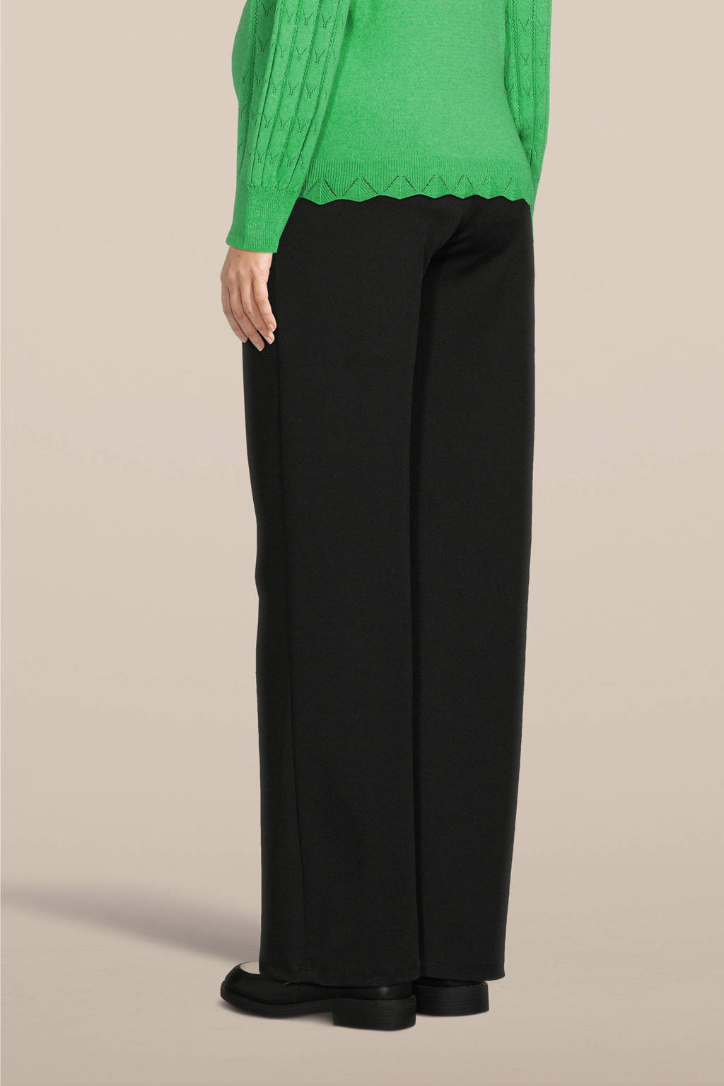 LOVE2WAIT high waist wide leg broek zwart