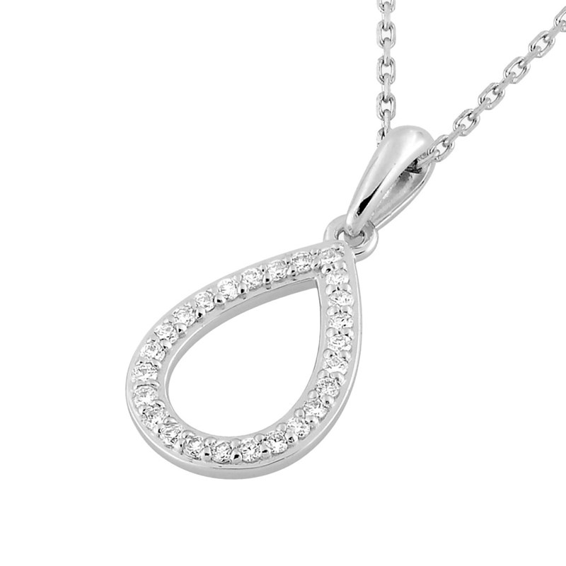 Collier Femme - Or 18 Carats - Diamant 0,12 Carats - Longueur : 42 cm