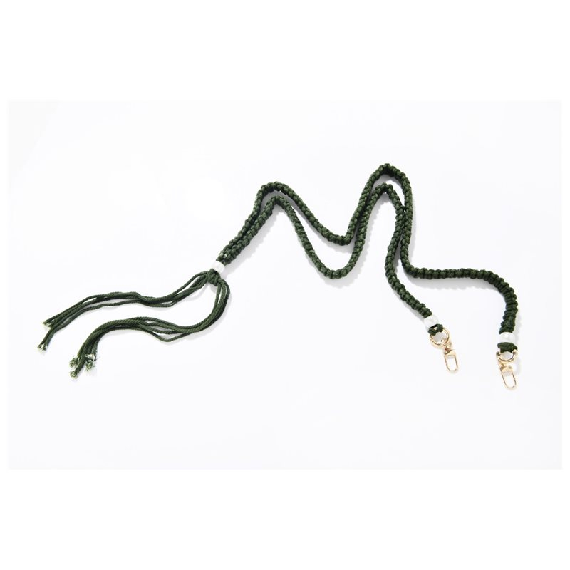 (120cm) Universal Geflochtene Necklace Handykette für Schutzhülle mit Karabiner Verschluss (marra-forrest-g) - Dunkelgrün