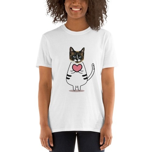 Camiseta feminina personalizada Mascochula, apaixonada pelo seu animal de estimação, branca.