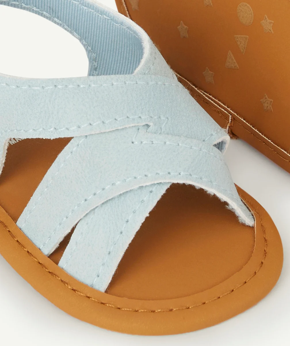 CHAUSSONS STYLE SANDALES BLEU BÉBÉ GARÇON