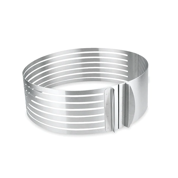 Cercle à trancher génoise extensible en inox 24 à 30 cm Mathon