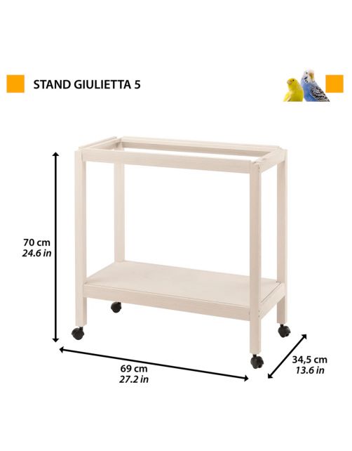 Ferplast Standaard Guiletta 5 - Vogelverblijven - 69x34.5x70 cm Houtkleur