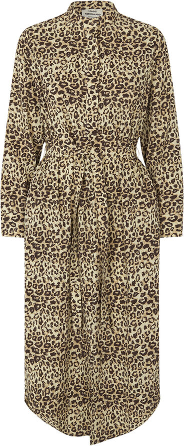 Mads Nørgaard - Copenhagen Crinckle Pop Rosemary Dress Aop Leo aop/black coffee