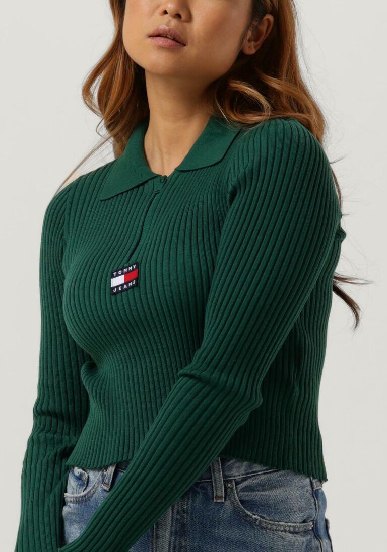 TOMMY JEANS groene tommy jeans trui sweaters half zipp