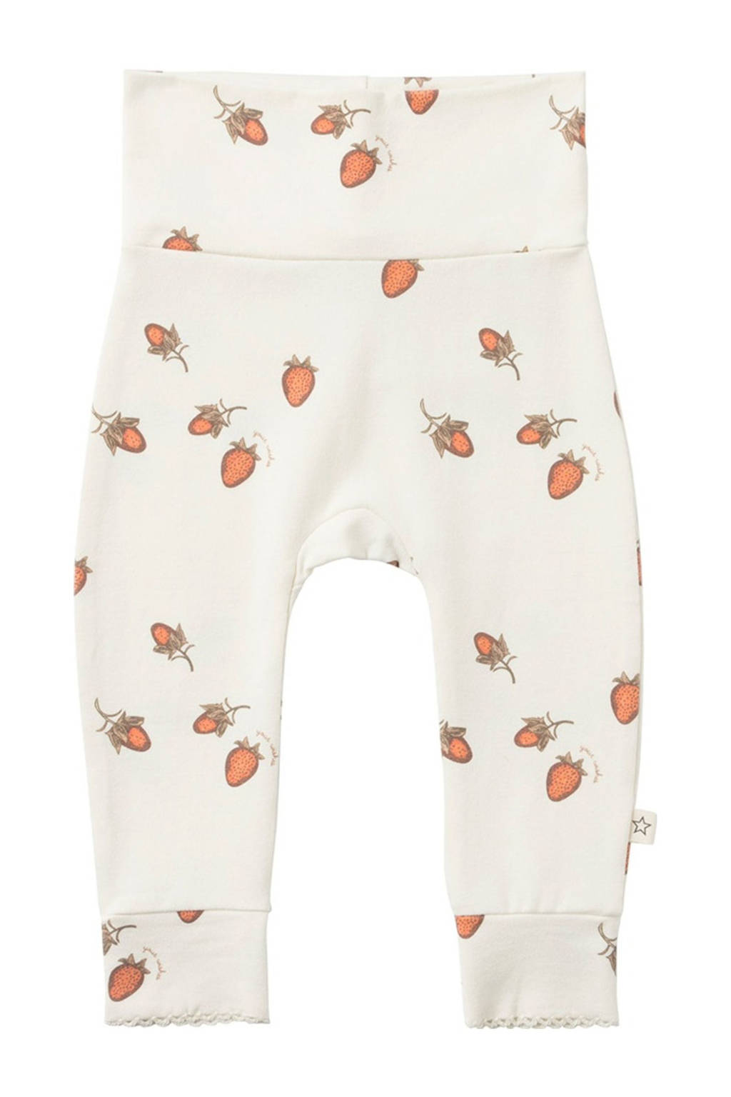Your Wishes baby broek met all over print wit/rood