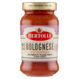 Pastasaus Bertolli Ragu Alla Bolognese (gehakt/courgette)