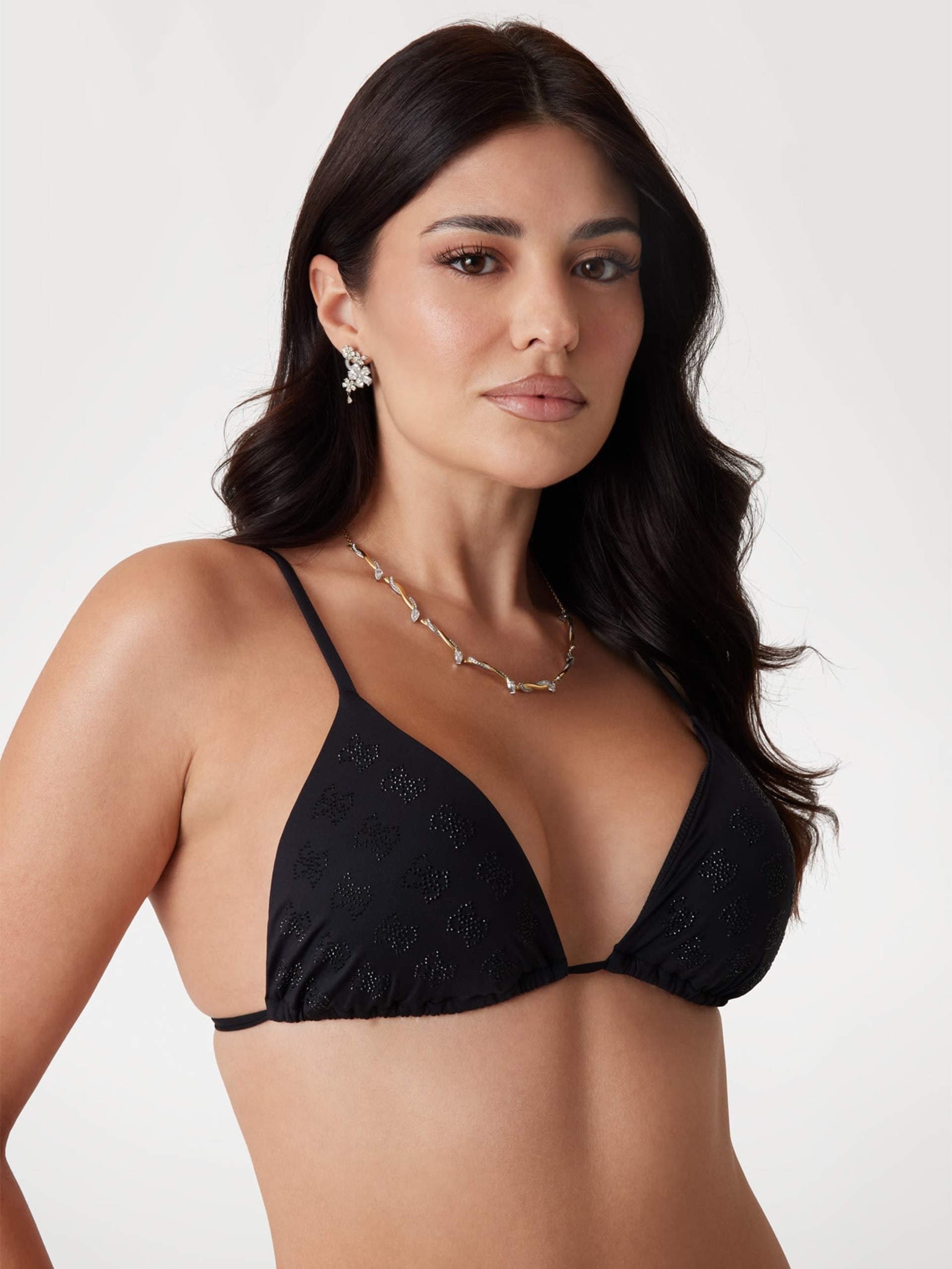 Top de biquíni triangular acolchoado Quattro G