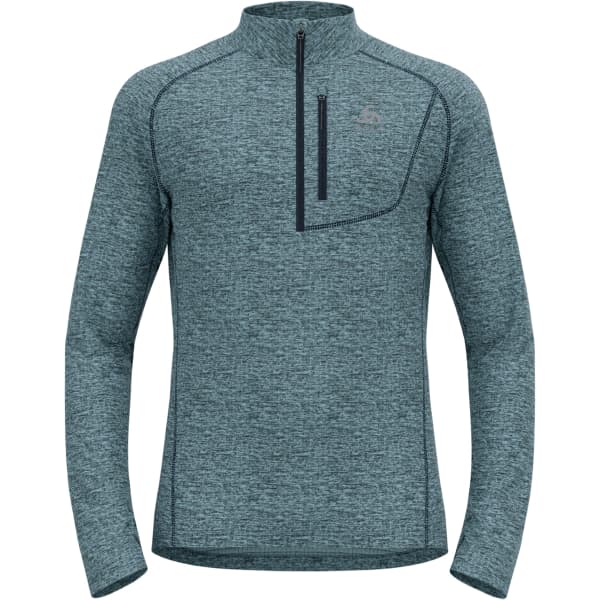 Sweat polaire ski rando ODLO TENCIA MID LAYER 1/2 ZIP PROVINCIAL BLUE MELANGE