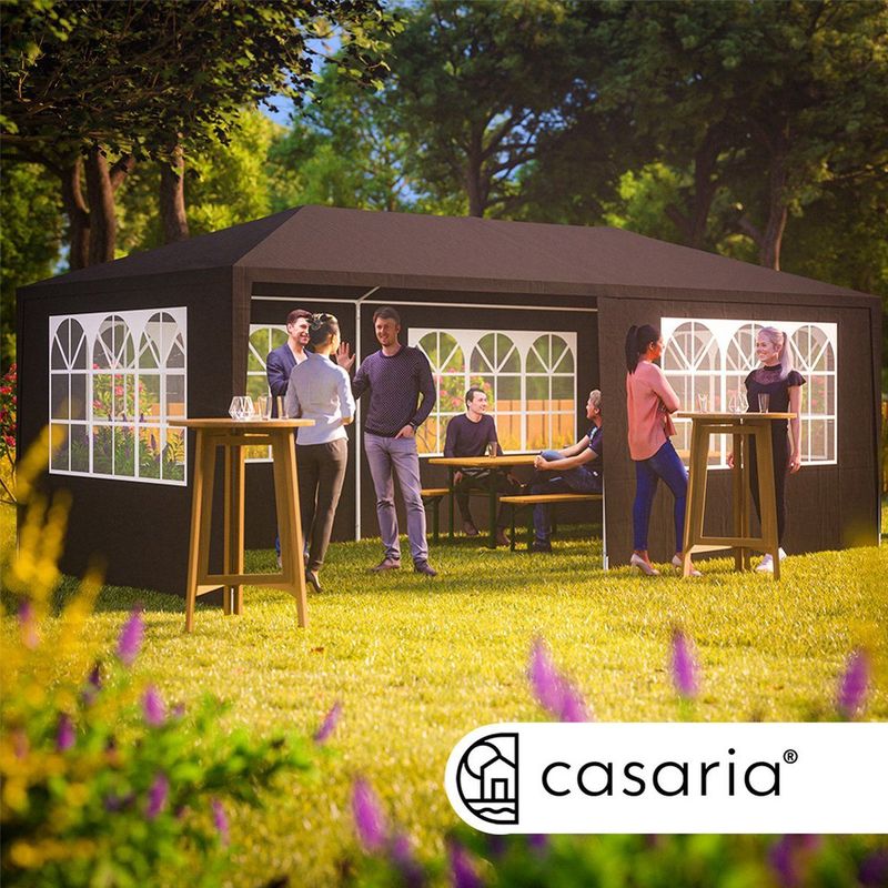 Casaria Partytent Pavilion Rimini - 3x6m UV-Beschermend 18m² - Antraciet