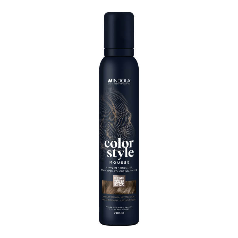 Mousse colorante coiffante châtain moyen Indola Vegan 200ML
