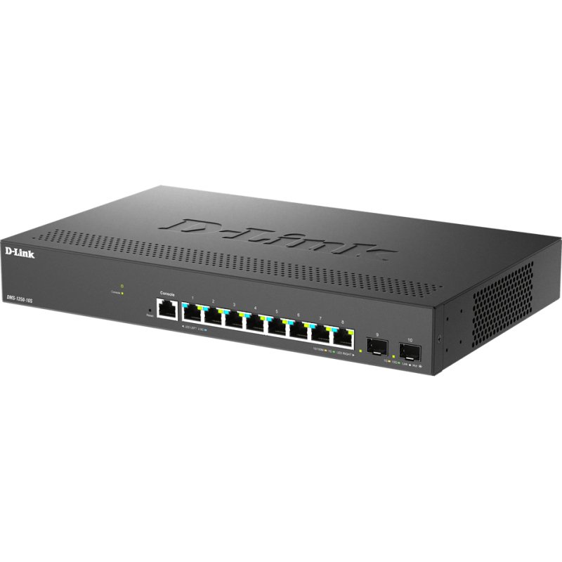 D-Link DMS-1250-10S/E commutateur réseau Géré 2.5G Ethernet (100/1000/2500) Noir