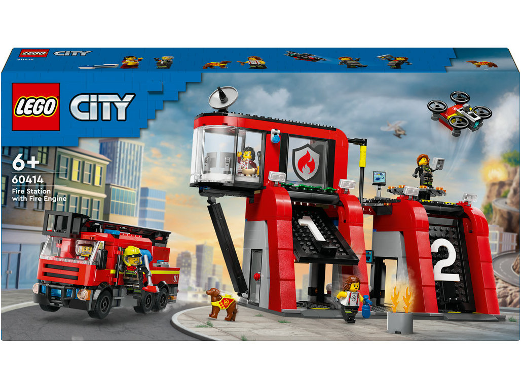 QUARTEL DOS BOMBEIROS COM CAMIÃO DOS BOMBEIROS LEGO CITY FIRE
