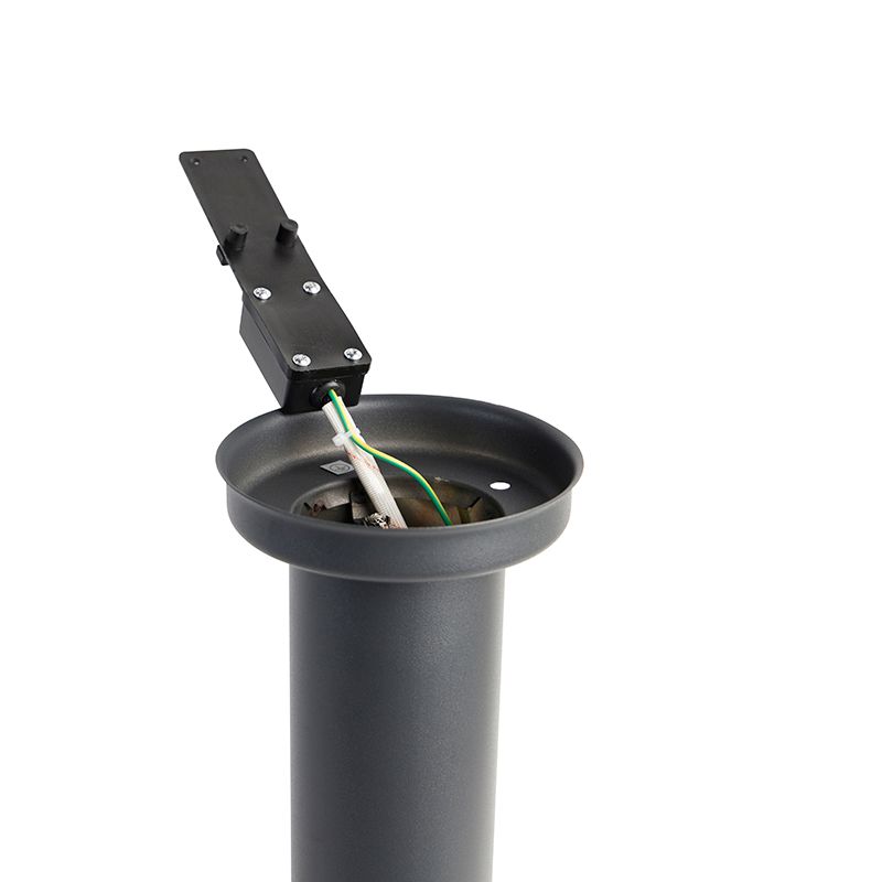 Buitenlamp paal antraciet met opaal 45 cm IP44 - Rox