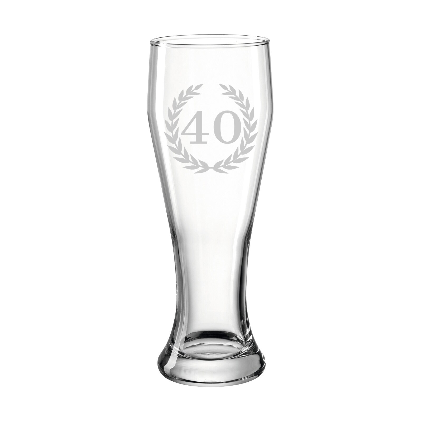 LUXENTU Weizenbierglas mit Gravur 40. Jubiläum 0,5 l