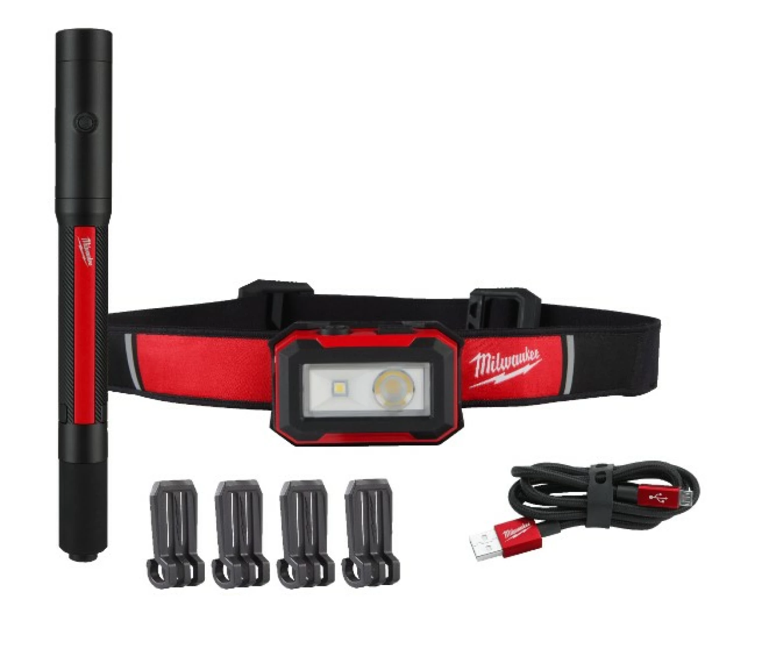 Milwaukee IR HL450PL250 Hoofdlamp pack - 450Lm   250 Lm