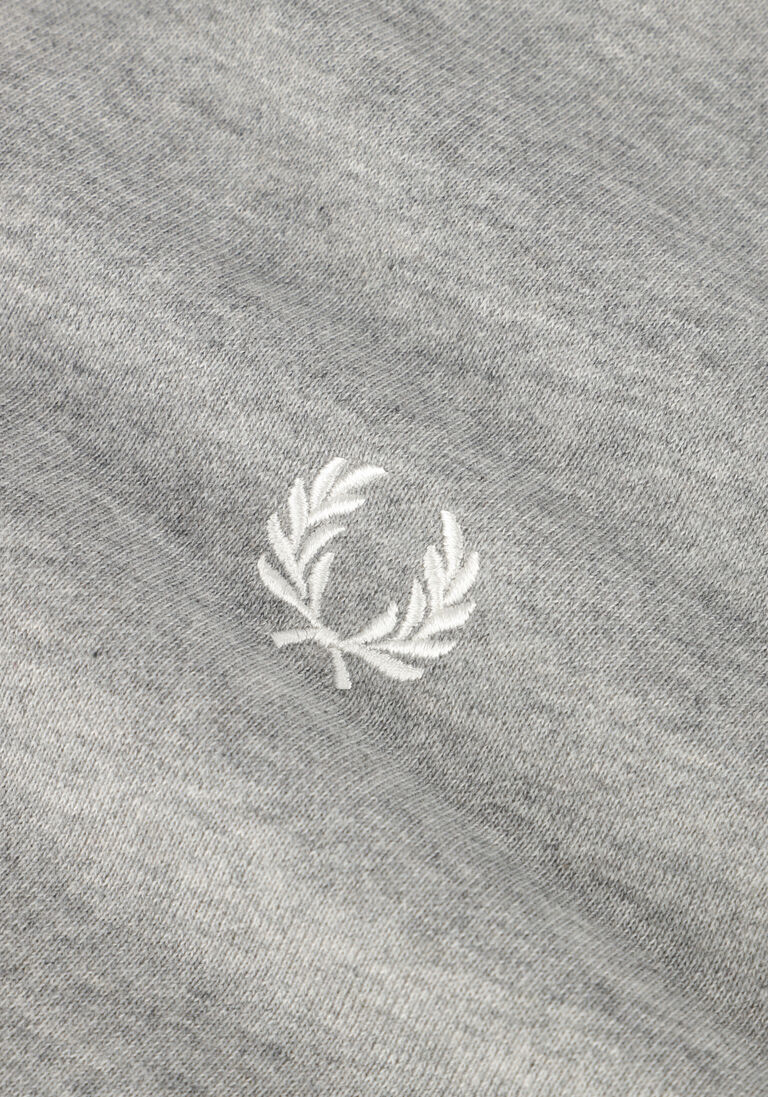 FRED PERRY lichtgrijze fred perry sweater half zip sweatshirt