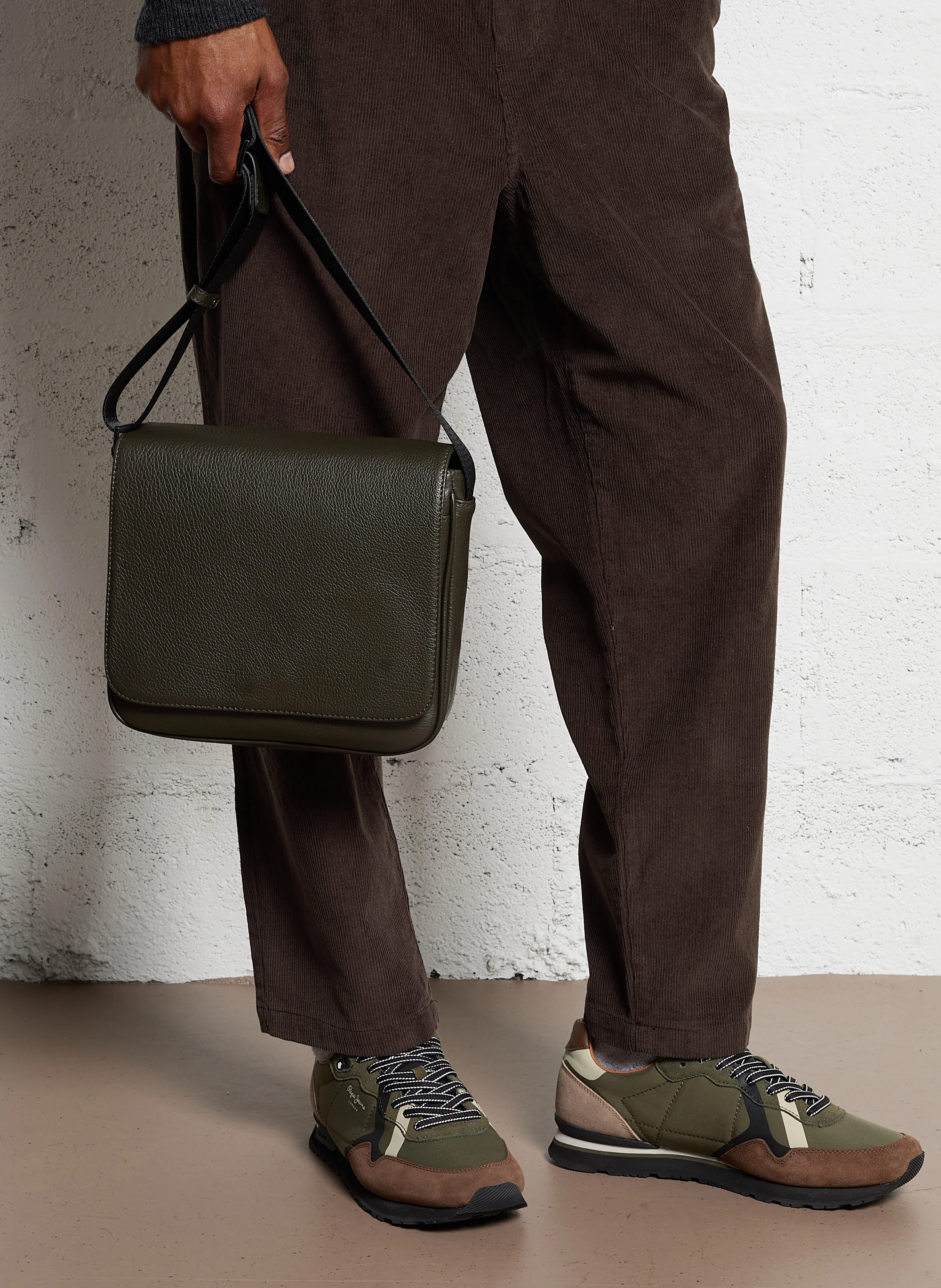 Sacoche en cuir | Kaki