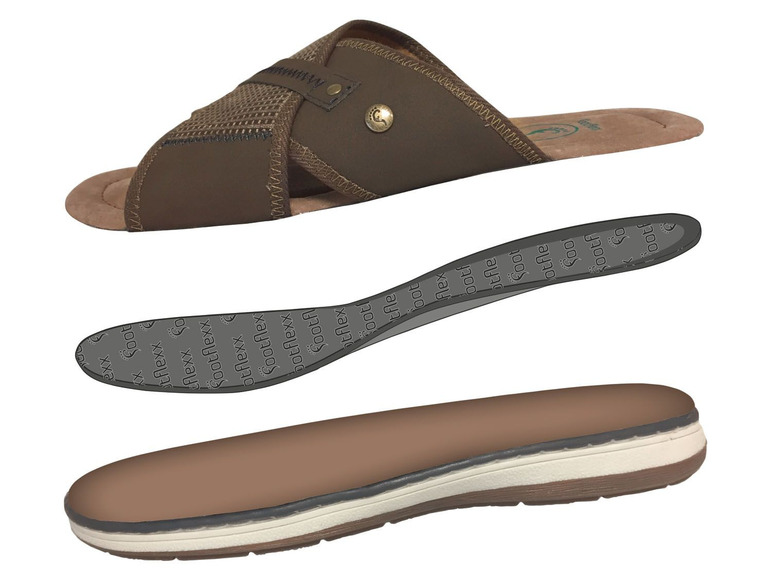 Comfortslippers voor heren, Footflexx-zool, G-wijdte