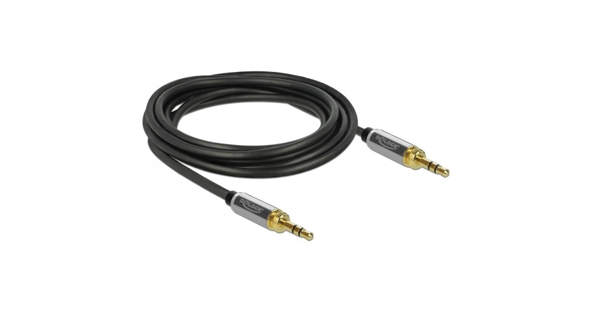 DeLOCKStereokabel 3,5 mm 3 Pin-stekker > 3,5 mm 3 Pin-stekker  (Zwart, 3 meter)