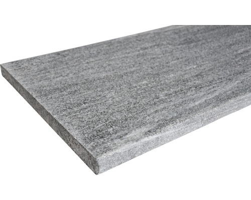 FLAIRSTONE Zwembadrand, Arctisch Gneis element, recht grijs, 1 lange zijde afgerond, 115 x 35 x 3 cm