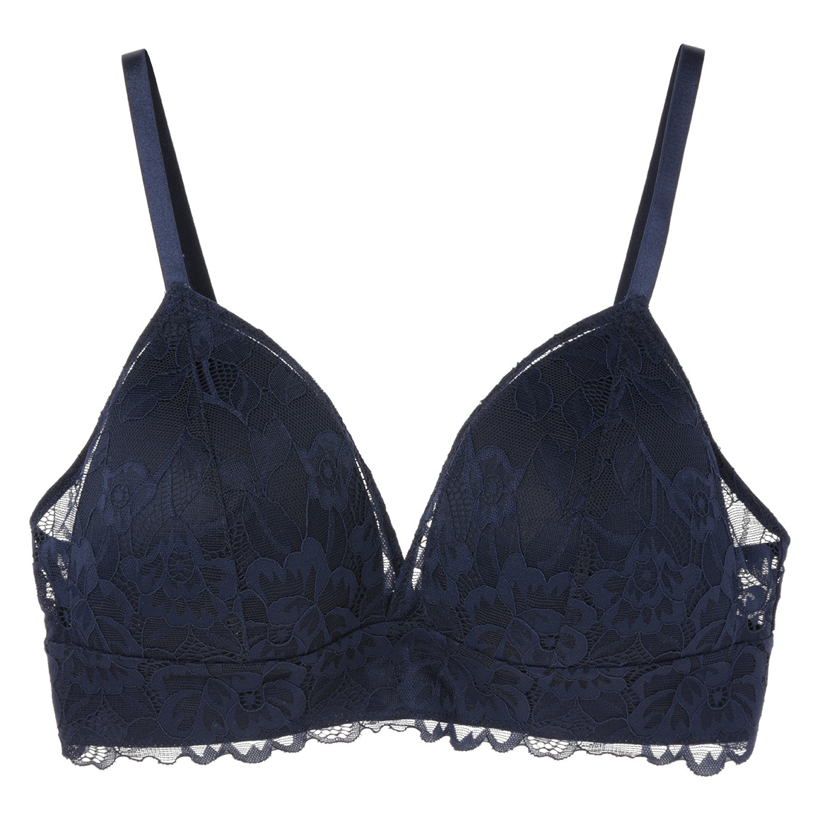 Gina Benotti Damen Bralette-BH mit Spitze dunkelblau