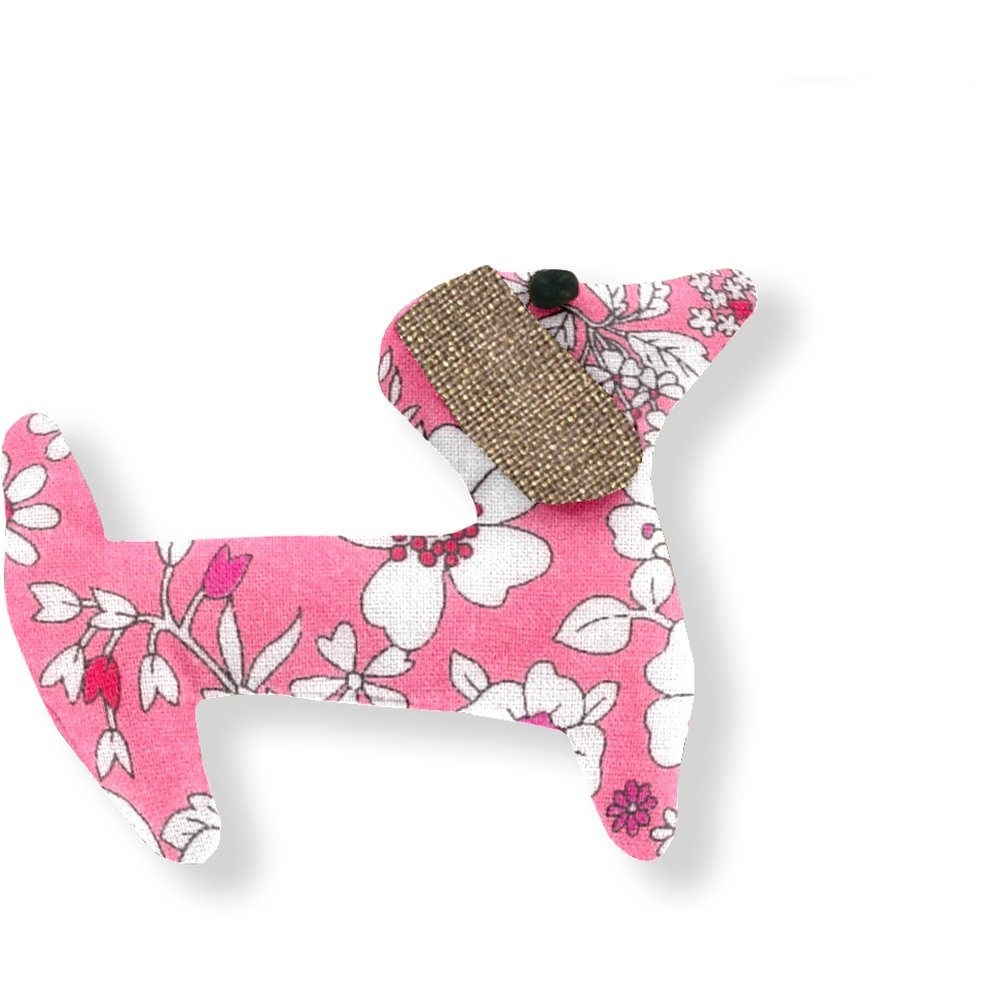 Barrette Basset Violette Rose