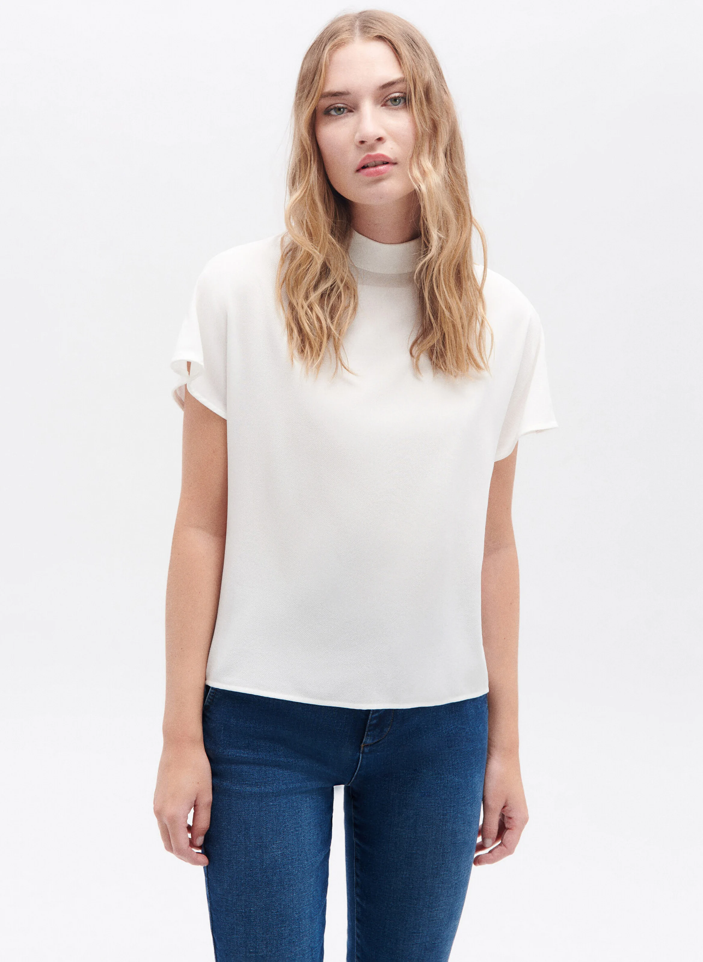TELVIRA - Top col montant | Beige