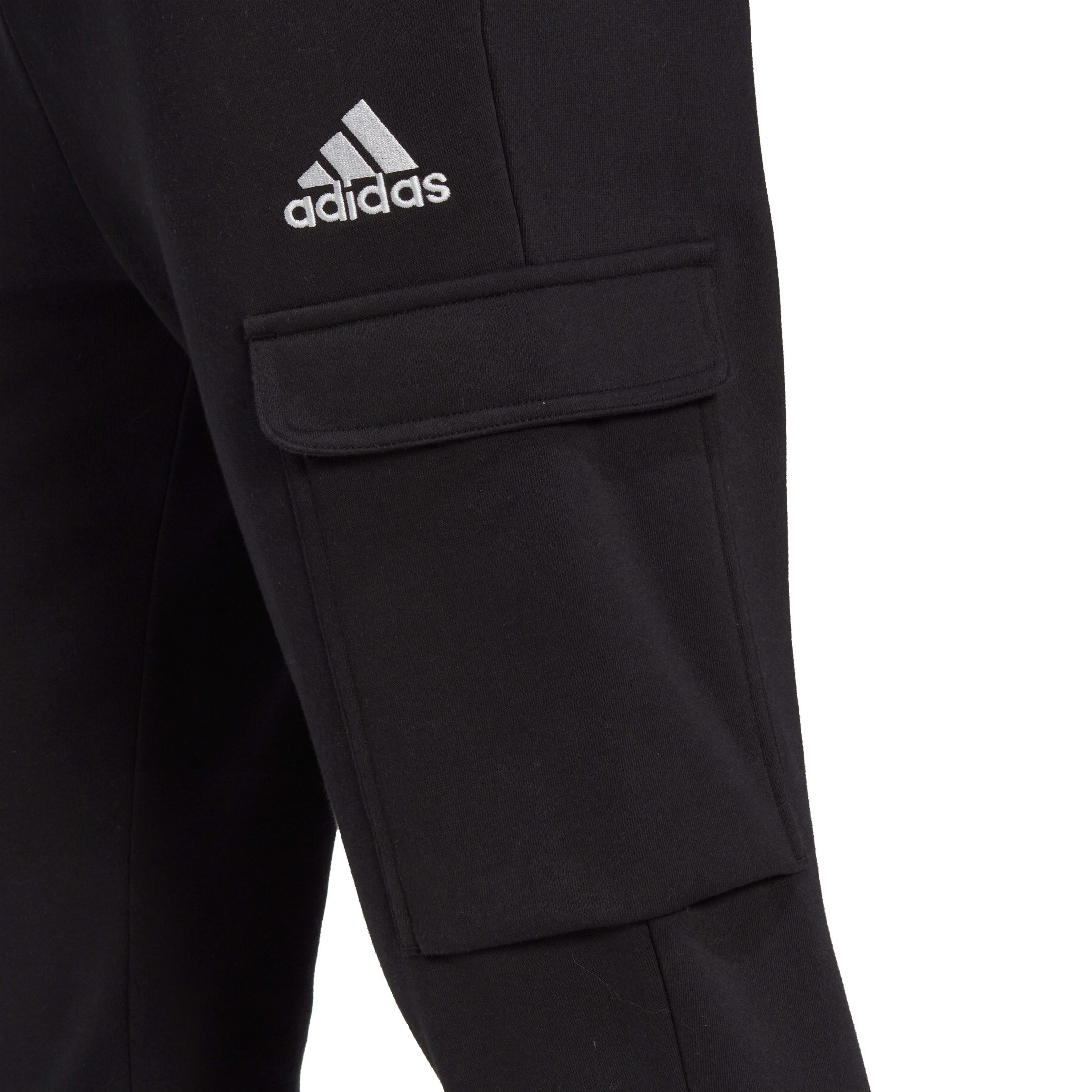 adidas Essentials Fleece Regular Tapered Cargohose Herren schwarz