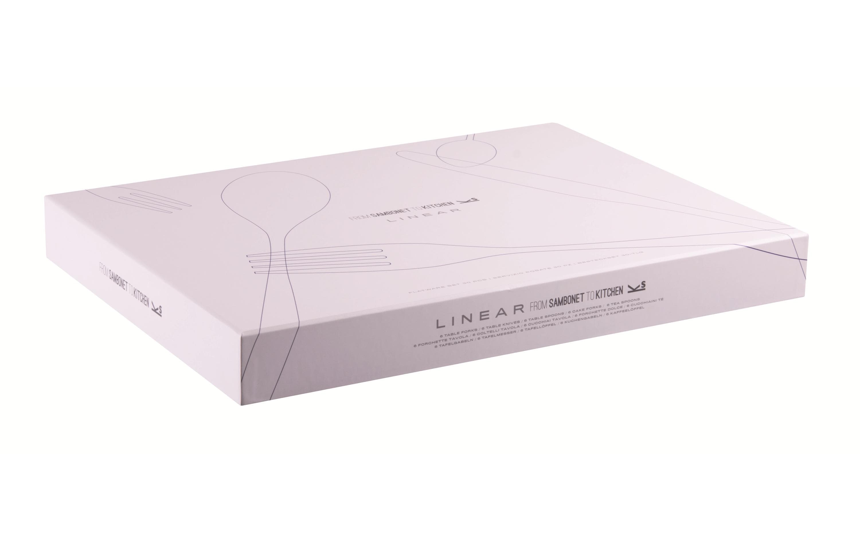 Besteck-Set Linear 24-teilig, Silber<br>24-teiliges Tafelbesteck Set