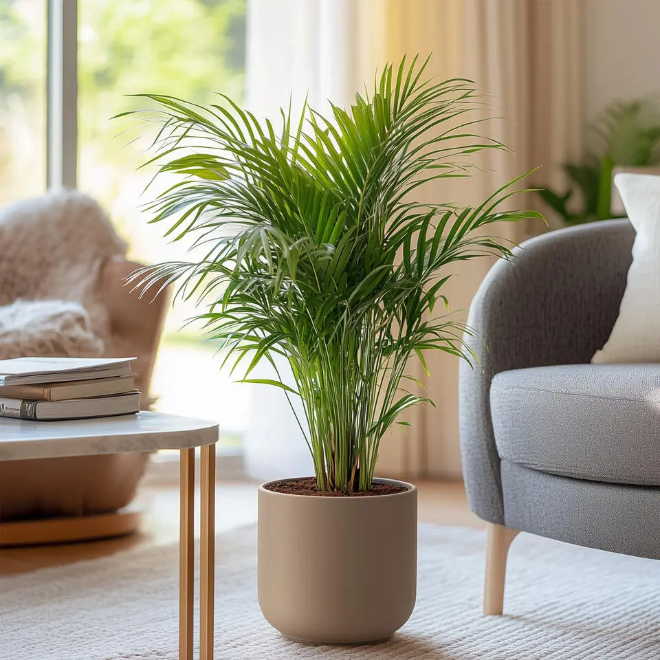 Areca goudpalm - Set van 2 - Dypsis lutescens - Hoogte 60-70cm - ⌀17cm