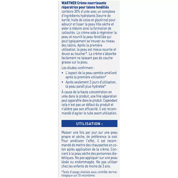 Cryopharma Wartner Crème Nourrissante Réparatrice Talons Fendillés 50ml