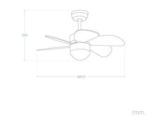 Ventilateur de Plafond Silencieux Orion Blanc 81cm Moteur DC Blanc