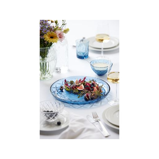 Lyngby Glas Sorrento Fad, Blå, Ø30 cm