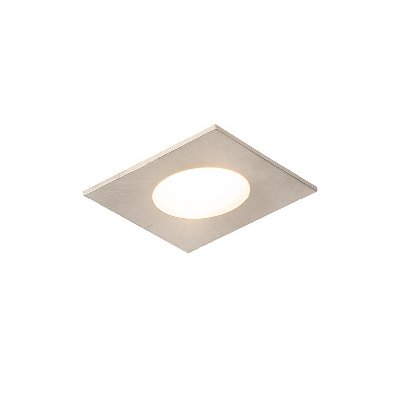 Moderne vierkante inbouwspot incl. LED IP65 - Simply