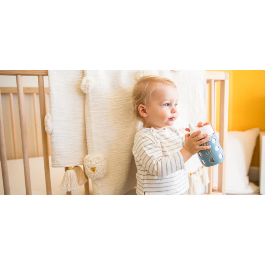 lifefactory Baby-Weithalsflasche 235 ml mit Soft Sippy Cap, cantaloupe