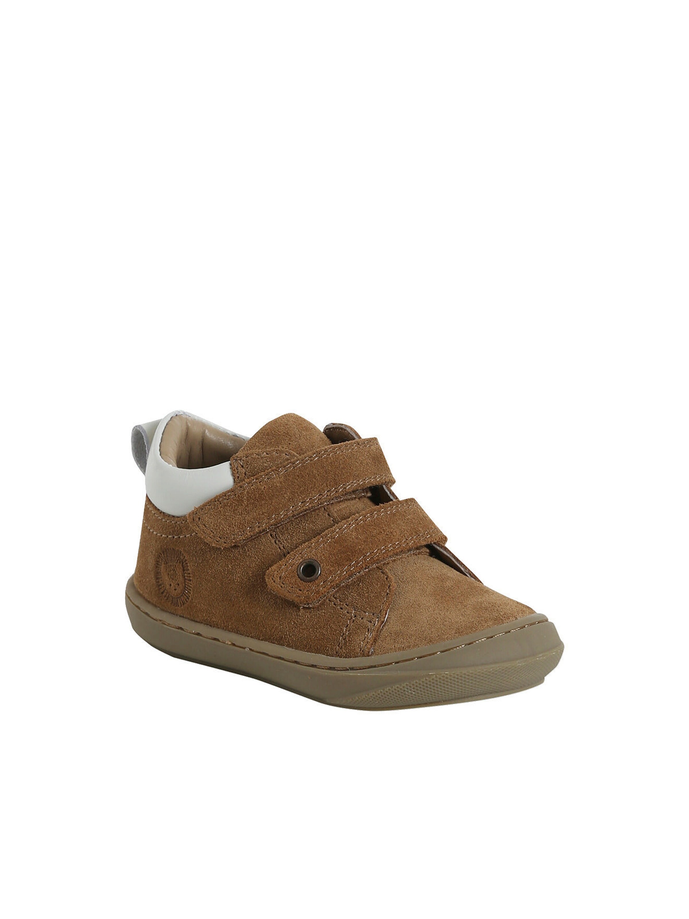 Vertbaudet Baby Lauflernschuhe mit Klett aus weichem Leder braun
