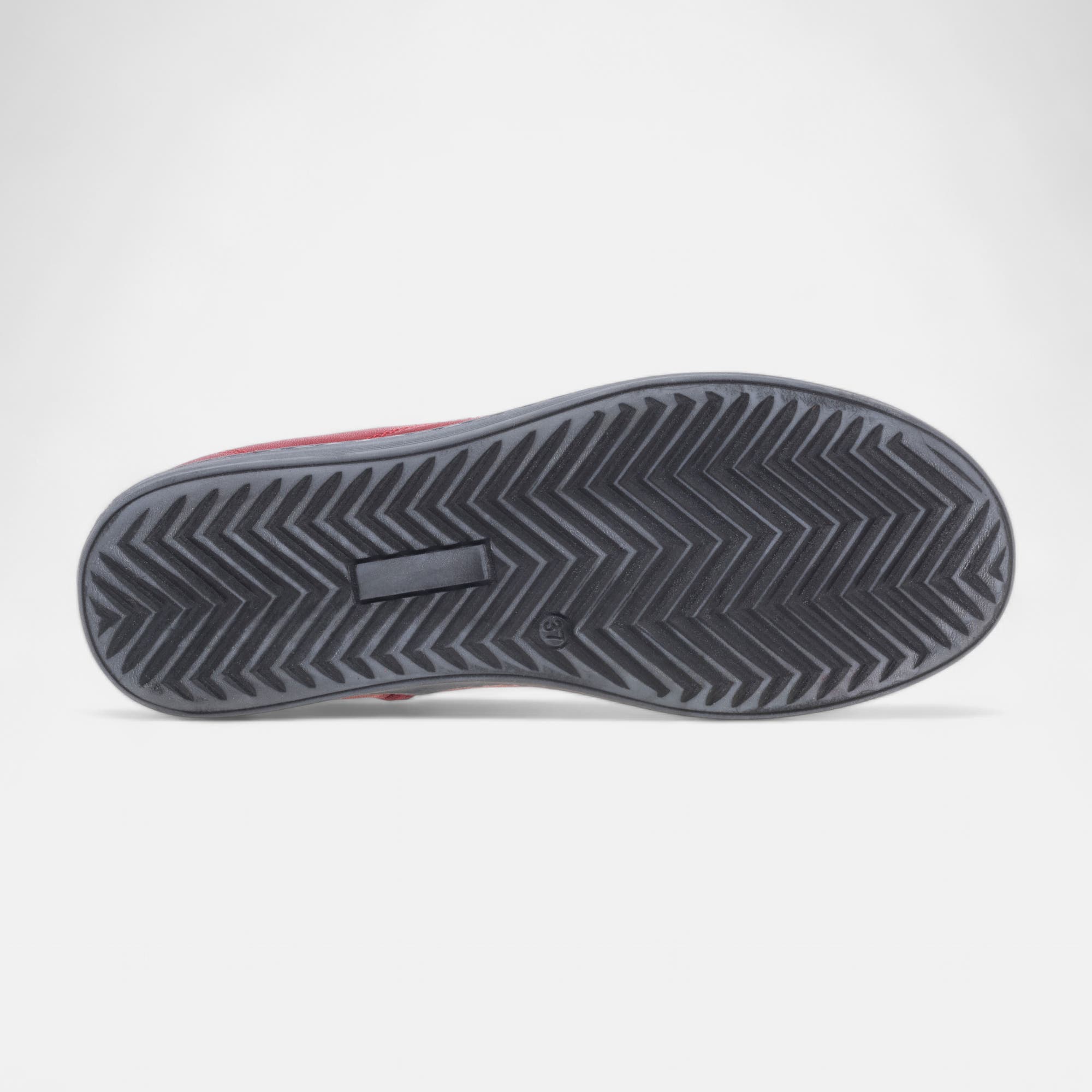 Baskets hautes Femme en cuir rouge