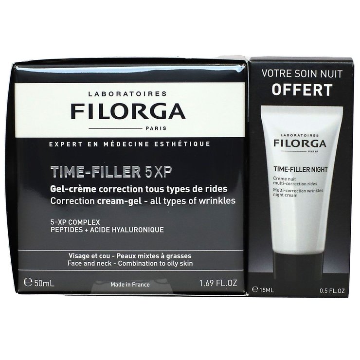 Coffret Time-Filler 5XP gel-crème jour 50ml + crème nuit 15ml offerte