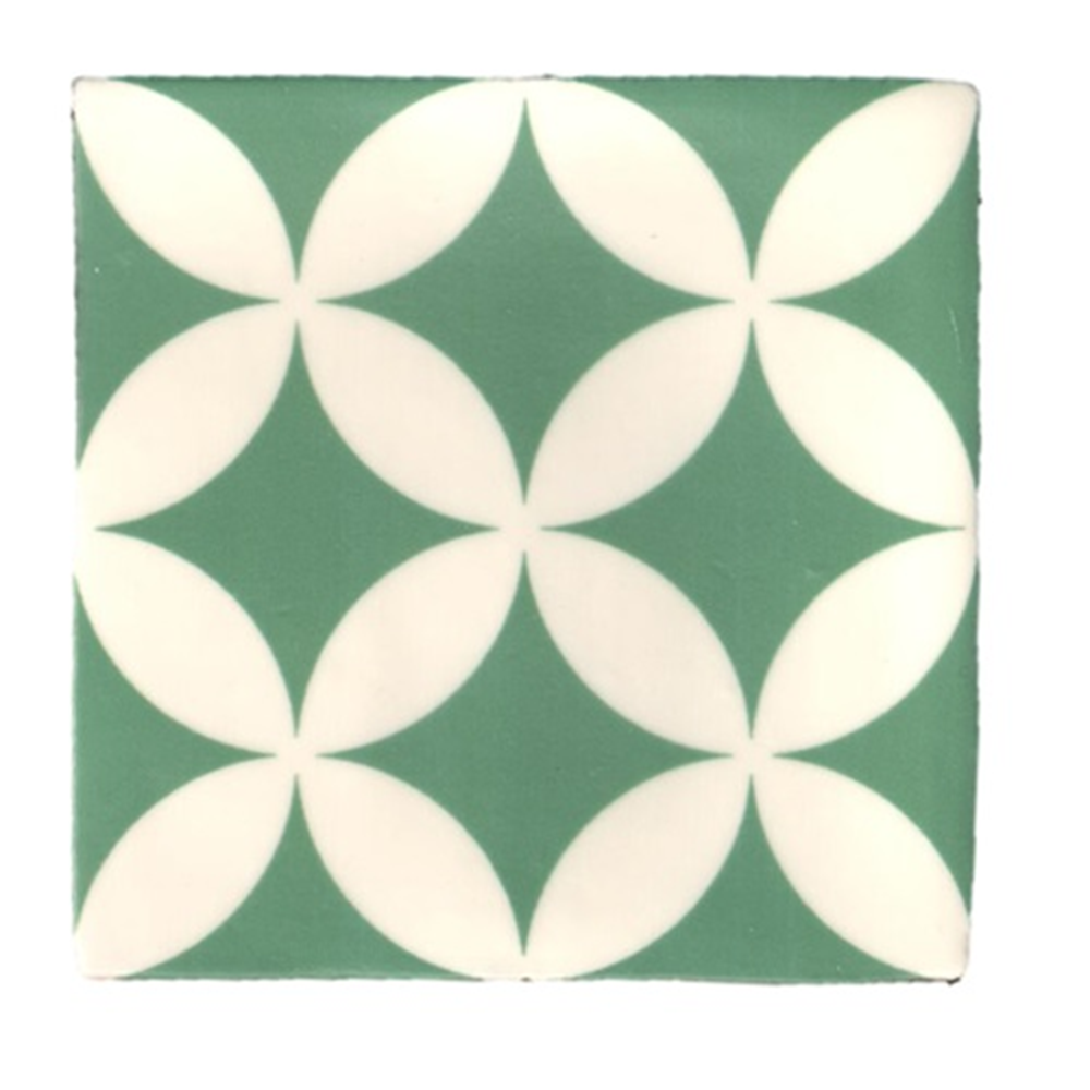 Terre d'Azur Madelaine Decor 25 wandtegel 13x13cm groen - 30 stuks per doos