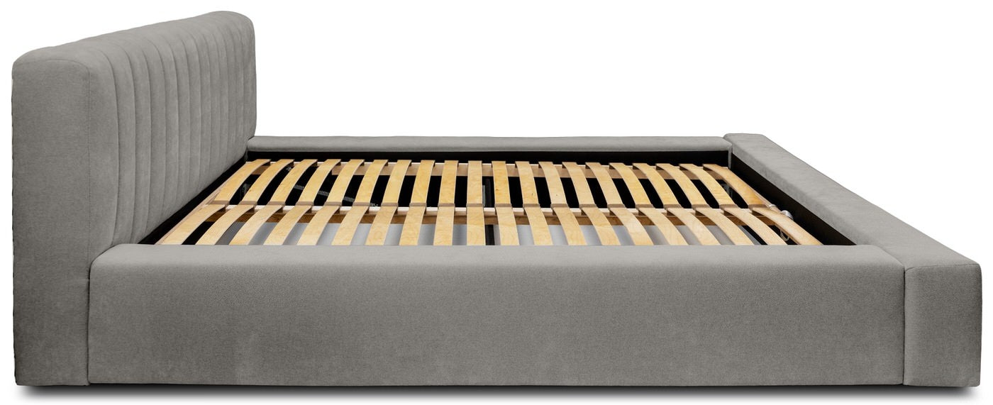 Trae Mobler Como 140 x 200 cm Gestoffeerd Bed Grijs
