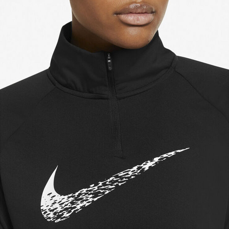 Nike Dri-FIT Swoosh Run Running Midlayer løbetrøje Sort