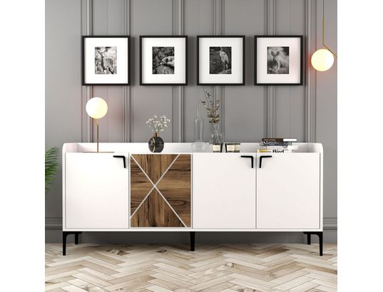 CONCEPT1 - Bahut Venedik blanc 180 x 35 x 78cm