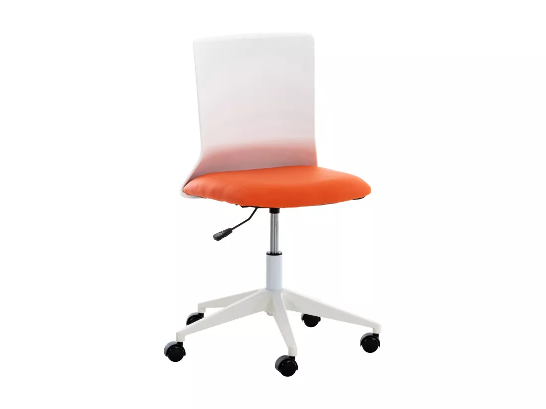Chaise de bureau - Similicuir & Plastique - Orange - Apolda