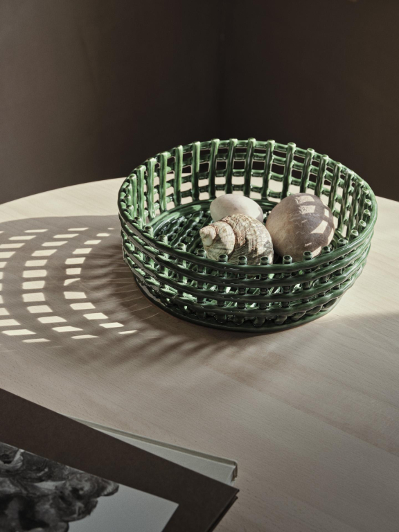 Ferm Living Ceramic basket opbergmand centerpiece Cashmere