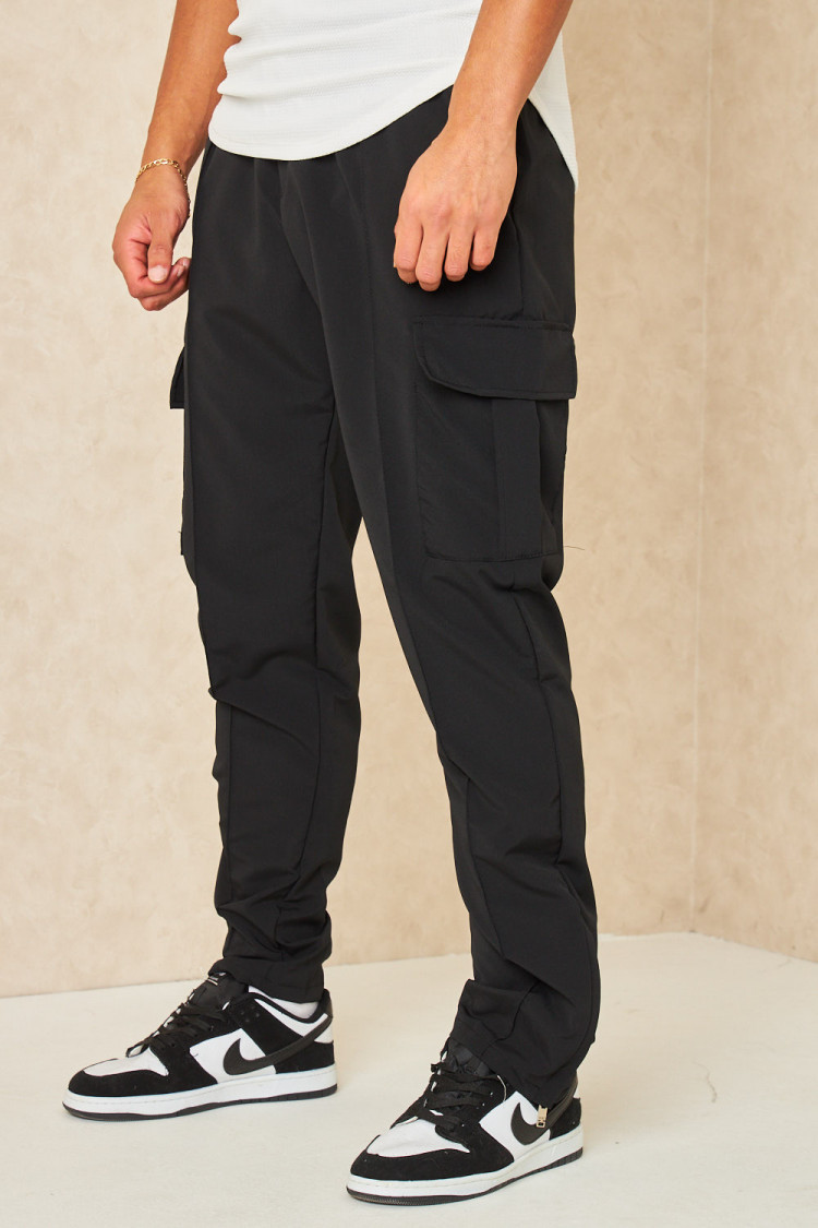 Pantalon de jogging noir zippé aux chevilles
