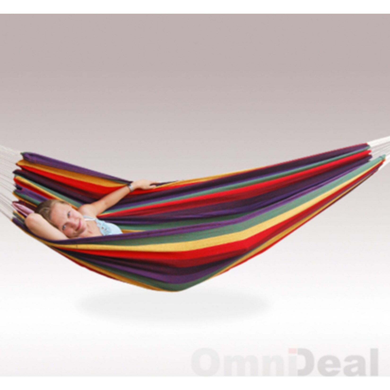 XXL Hängematte für 2 Personen bis 150kg 400x160cm Regenbogen