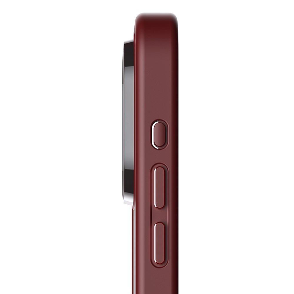 iPhone 15 Pro Max MagSafe Hybrid Hardcase Hülle mit TPU Bumper - Rot / Schwarz